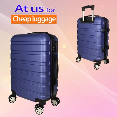 China Cheap Price ABS Double Wheels Suitcase Spinner Aluminum Trolley Travel Luggage Set for sale