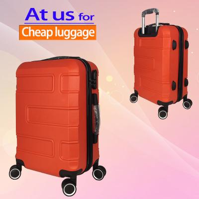 China ABS Factory Price Low Trolley Travel Luggage Bag Plane Rolls Lightweight Custom Made ABS Suitcase for sale