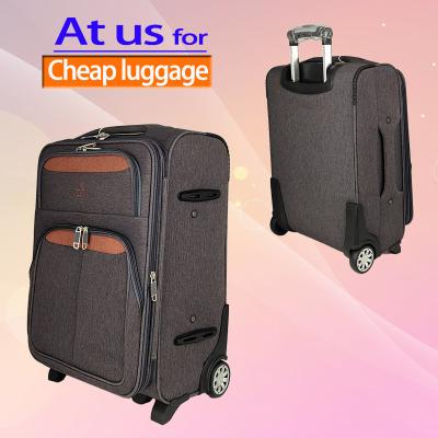 China 2 Wheel Embroidery Logo Soft Luggage Bag Travel Nylon School Business High Quality 32 Inch Suitcase Set With Computer Bag Compartment for sale