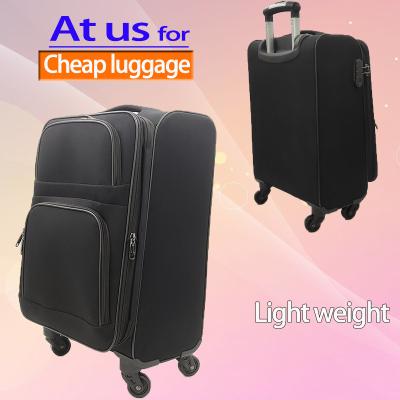 China Cheap Price OEM Fabric Waterproof Suitcase 20 22 Nylon 24 28 Inch Custom Logo Travel Bag Wholesale Soft Fabric Expandable Luggage Cases for sale