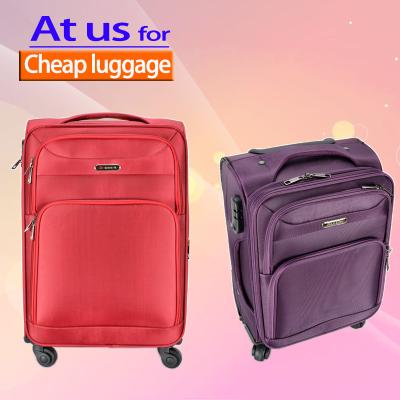 China Luggage Bags Maker Durable Babric 4 Spinner Wheel Koffer Case Nylon Waterproof Travel Zipper Travel Trunk for sale