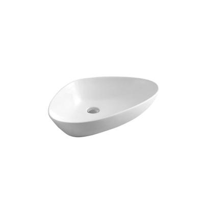 China Modern Bathroom Hand Wash Basin Triangle Ceramic Sanitary Ware White Art Basin for sale