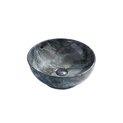 China Modern Ceramic Bathroom Sanitary Ware Round Sinks Hand Wash Marble Color Basin for sale