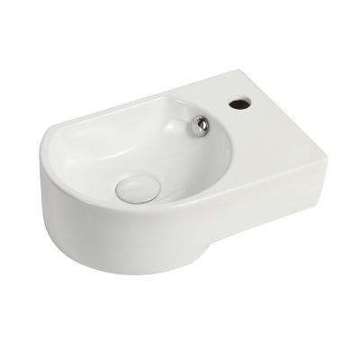 China Small Space Modern Bathroom MIni Wall Hung Basin Wall Mounted Bathroom Sink for sale