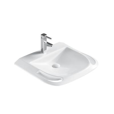 China Modern Hot Selling Love Wall Hung Ceramic Wash Basin Disabled Toilet Sink for sale