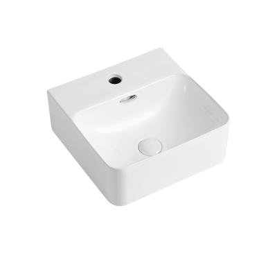 China Chaozhou Modern Ceramic Bathroom Wash Basin Wall Mounted Small Size Wall Hung Sink for sale