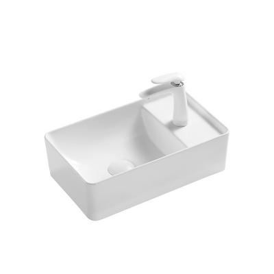 China Modern Sanitary Ware Bathroom Wall Hung Washing Basin Ceramic Square Small Sink for sale