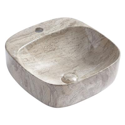 China Beautiful Modern Natural Stone Art Bathroom Marble Wash Stone Step Down Basin for sale