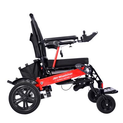 China Foldable electric wheelchair lithium battery disabled folding portable electric wheelchair for the elderly for sale