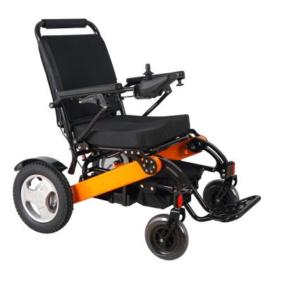 China Titanium-Aluminum Alloy Aerospace CE Certified Portable Outdoor Travel Folding Electric Four Wheel Wheelchair D12 for sale