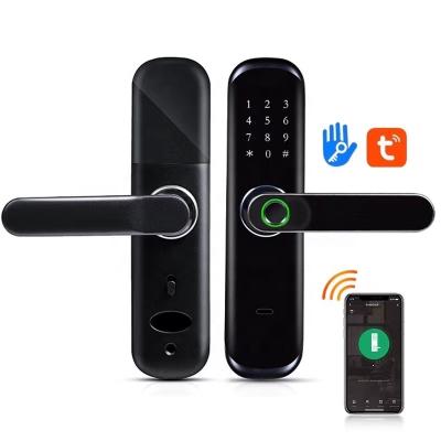 China Hot Selling Aluminum Alloy Amazon Pass Home Code Smart Lock IC Card Fingerprint & APP Unlock Smart Lock TT for sale