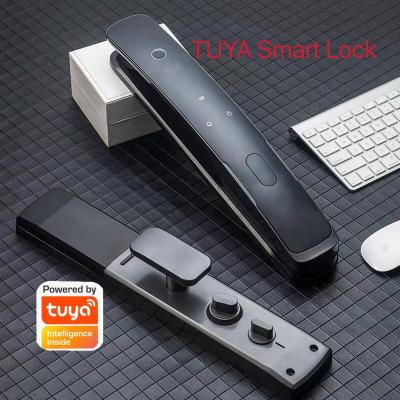 China TUYA Aluminum Alloy Zigbee App High Security Smart Fingerprint Door Lock Smart Camera Remote Control Door Lock for sale