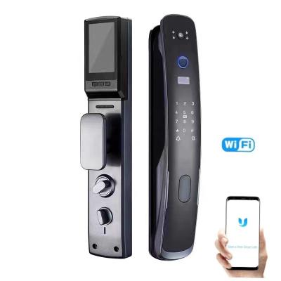 China Biometric Aluminum Alloy Digital Door Lock Tuya Smart Door Lock Tuya Smart Fingerprint WiFi Door Lock With CAMERA for sale