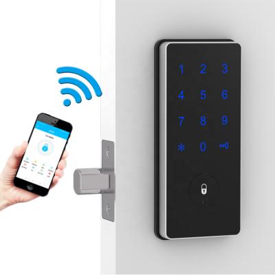 China Aluminum Alloy TT Lock/Tuya APP Code Touch Screen Keypad Deadbolt Smart Door Lock,cerradura inteligente for sale