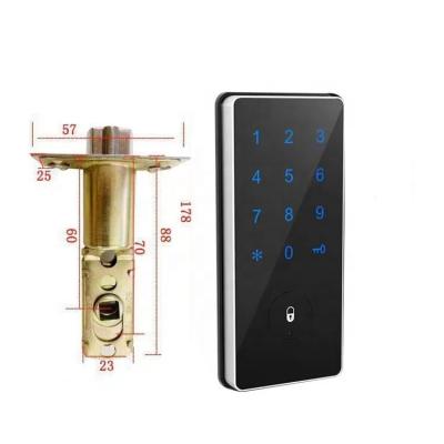 China Smart Keypad Wifi Fingerprint App Lock Aluminum Alloy TT Lock Alarm Touch Deadbolt Door Lock Security Safe Deadbolt Lock for sale