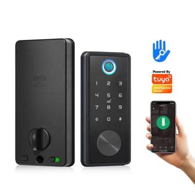 China Aluminum alloy new arrival smart deadbolt door lock zinc alloy material with NFC fingerprint wireless remote lock for sale