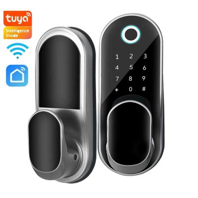 China Hot Sale Zinc Alloy TTT Lock/TUYA Digital Deadbolt Door Lock Keypad NFC Smart Electric Contact For Smart Home Product for sale