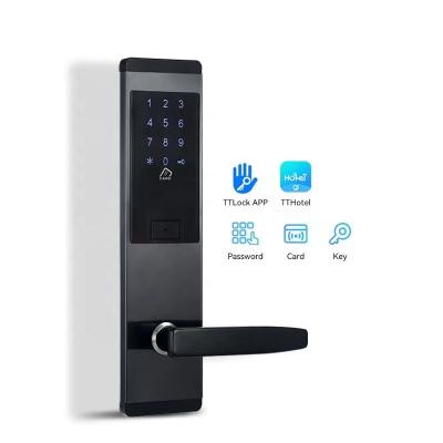 China High Security Stainless Steel Hotel Electronic Smart Biometric Door Lock With BLE Wifi App TTlock For Home for sale