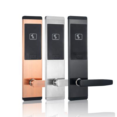 China Smart Hotel System Convenient Use Stainless Steel High Security RFID Card Door Hotel Lock Digital Door Lock for sale