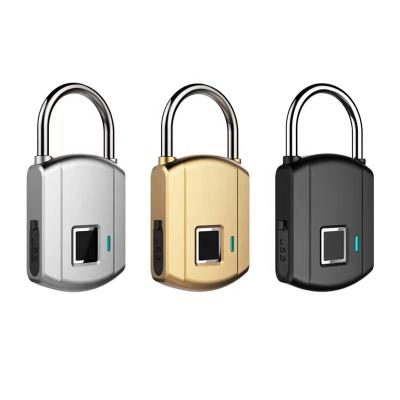 China High Security Small Bag Lock Fingerprint Intelligent Smart Padlock Fingerprint Padlock Lock Padlock for sale