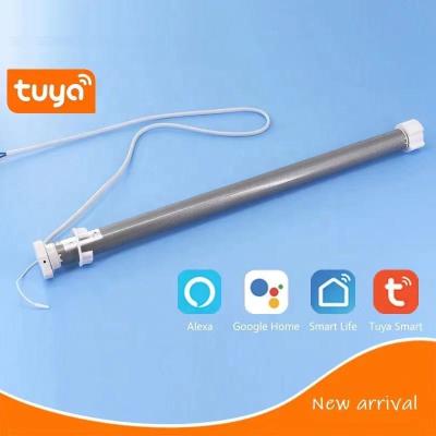 China Morden Alexa Tuya Chain Smart Home Somfy Rooling Roller Blind Tubular Motor with Wifi Remote Battery for sale