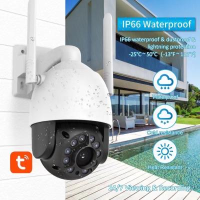 China Human Motion Tracking Life Outdoor Smart Home TUYA Dome PTZ WiFi Security Camera SD CCTV WIFI Wireless IP Camera for sale