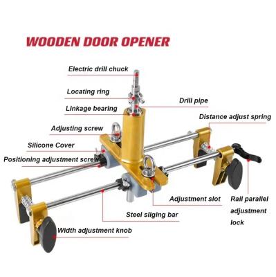 China Nonferrous Metal Door Lock Installation Kit Jig Mortise Fit Kit with Pocket Hole Saw Opener Installation Door Opener Wood Tools for sale