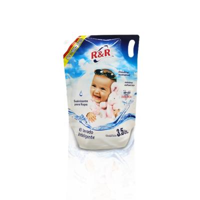 China NANXIN PACK moisture proof laminated plastic PET/PE 3.5Its washing detergent bag packaging doypack with spout and handle corner hole for sale