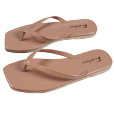 China Fashion trend 2022 simple summer beach flats adjust solid color diamond shape flip flops for sale