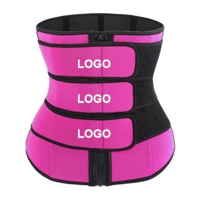 China Antibacterial Women's Antibacterial High Quality Pink Waist Belt 3 Steel Neoprene Bone Support Back Loss Weight Waist Trimmer for sale