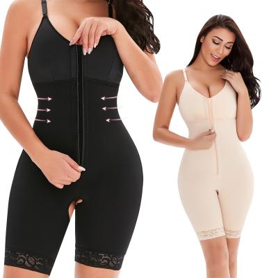 China Body Shaper Body Shaper Antibacterial Women Firm Button Compression Bodysuit Open Low Cavity Plus Size Butt Lifter Shapewear for sale