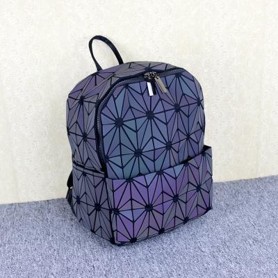 China New anti-theft luminous backpacks fashion girl sequins folding bags sunflower geometric backpack for sale