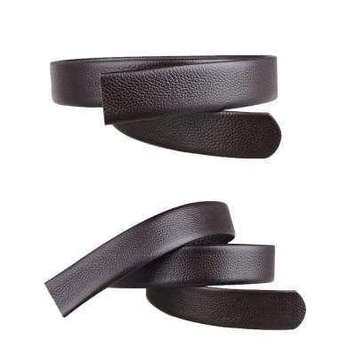 China Comfortable Leather Men Belt Genuine Leather Belt Without Adjustable Waist Buckle for sale