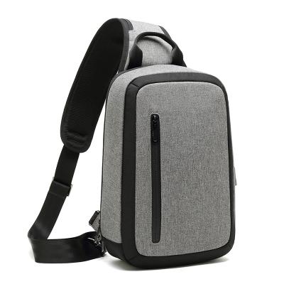 China Hot Selling OEM High Quality Anti Theft Men Chest Bag, Cross Men - Body Sling Pack, Sling Bag With USB Port Filling Water Resistant for sale