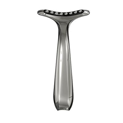 China 2020 Design Y-SHAPE Neck Ergonomic Facial Skin Care Machine Manual Handheld Massager 1772 Y-SHAPE Neck Care Roller Neck Beauty Massager for sale