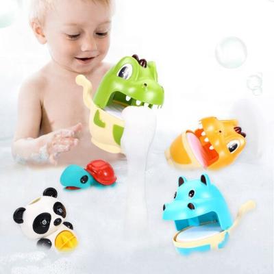 China ABS Plastic+Soap Summer Cartoon Dinosaur Blow Bubble Bath Water Hot Selling Plastic Animal Toys For Children for sale