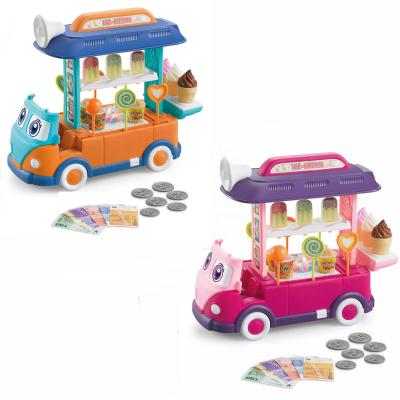 China Pretend Play Toy Set New Multifunction Pretend Playset Children Mini Happy Candy Bus Tool Set With Light And Healthy Kitchen Toy For Children for sale