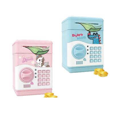 China Lightweight Music Smart Password Deposit Machine Plastic Cute Money Boxes Toy For Kids Educational Game for sale