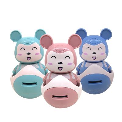 China New Arrivals Plastic Kids Pretend Money Saving Mini Trumbler Cute Piggy Banks Game Toy For Children for sale