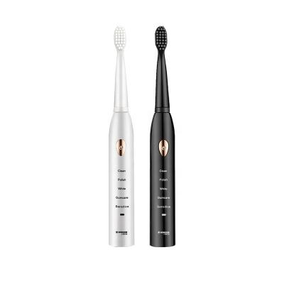 China USB Battery Operated Adult Waterproof Powerful Rechargeable Toothbrush Ultrasonic Electric Toothbrush for sale