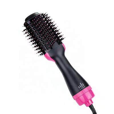 China Hotel hot air comb maker three-in-one electric hair dryer comb curling iron comb negative ion hair straightening and curling for sale