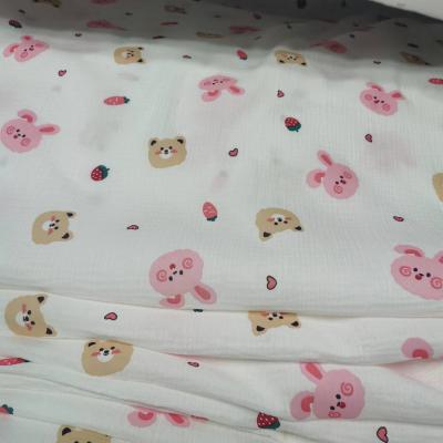 China 2022 Anti Static Hot Sale 100% Cotton Double Gauze Muslin Fabric For Baby Cloth for sale