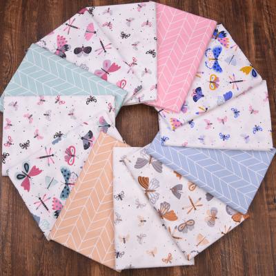 China Sustainable Design 160cm Width Butterfly Printed Super Cute Cotton Fabric for sale