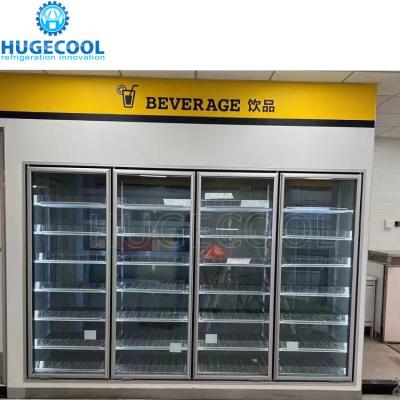 China 220V/380V/440V Walk in Cooler/Walk in Freezer with Glass Door Aluminium Alloy Frame for sale