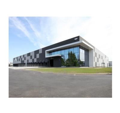 China Modern Light Steel Framed Steel Structure Supermarket Prefabricated Well Design Showroom Warehouse for sale