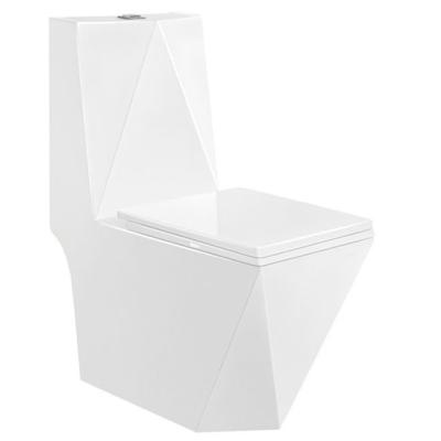 China Double-Flow Ceramic Toilet Cabinet Diamond Shape Creoone Piece One Piece Toilet for sale