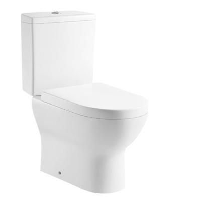 China Sanitary Double-Flow Bathroom Ceramic Tiles Washdown P-Trap Two-Piece WC Toilet for sale