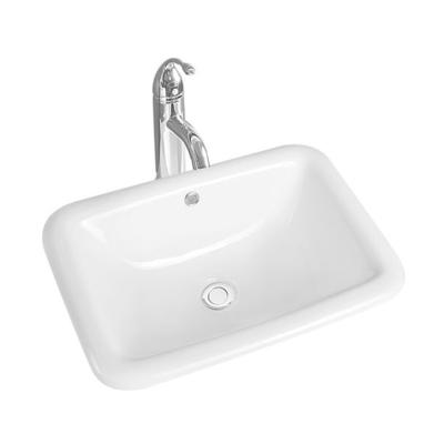 China China Modern Bathroom Popular Square Above Countertop Mounted Wash Face Basin Sink for sale