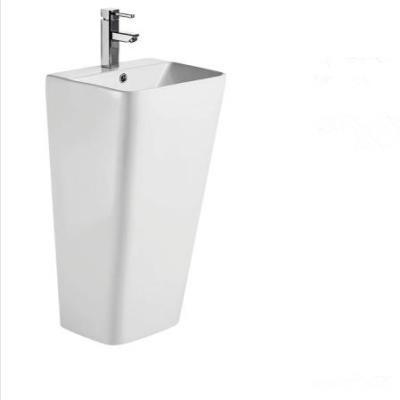 China Modern Ceramic Wash Basin Wc Bathroom Pedestal Wash Basin Square for sale