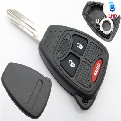 China Replace Car Key Case 3 Buttons White Uncut Replacement Shell Remote Key Entry System Case For CHR Dodge Jeep for sale